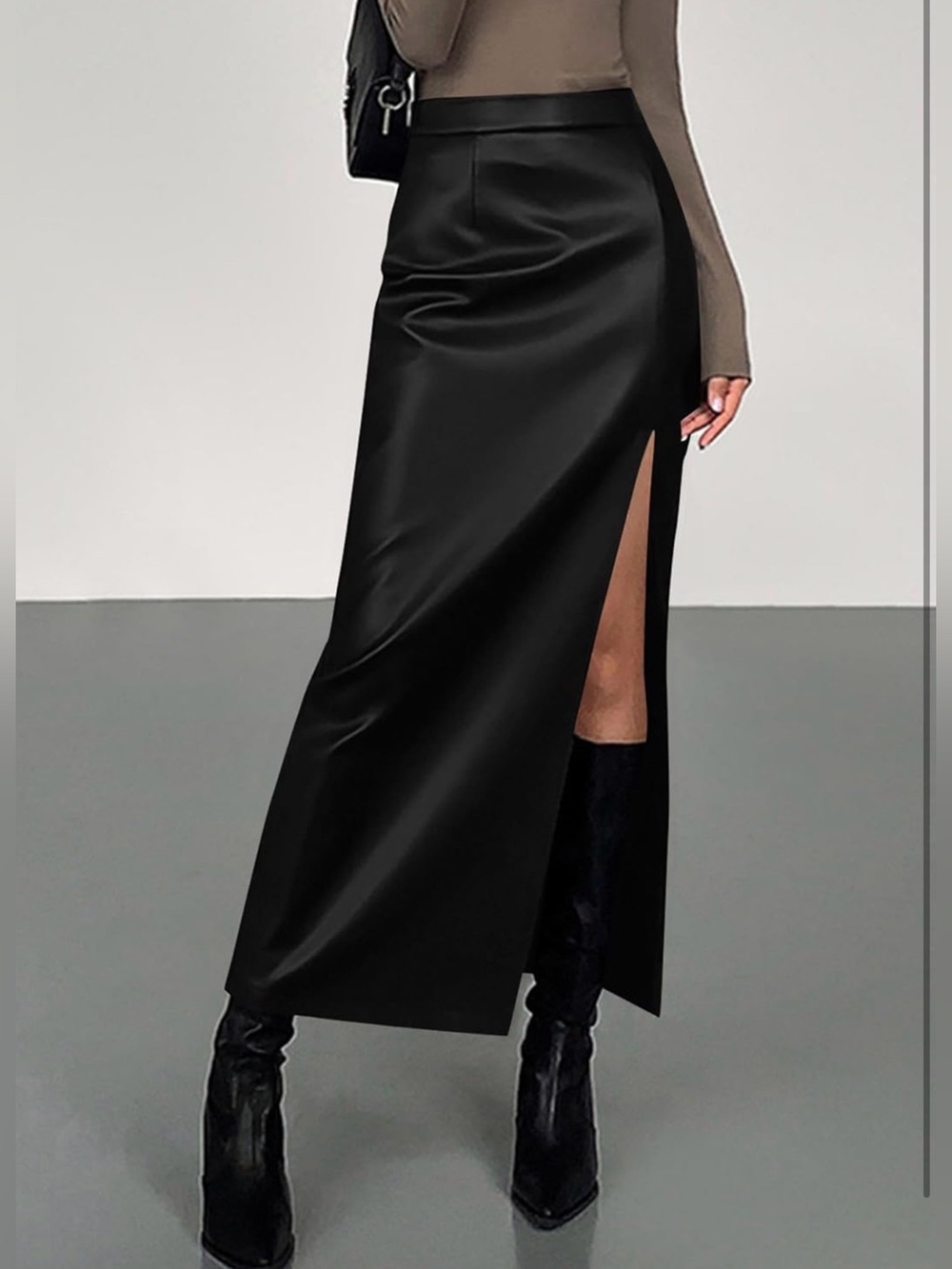 NWOT Faux Leather Skirt